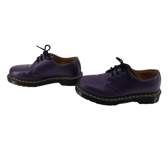 Dr Martens Deep Purple Leather Lace Up Oxford Shoes Women's 6 Men's 5 - Picture 3 of 8
